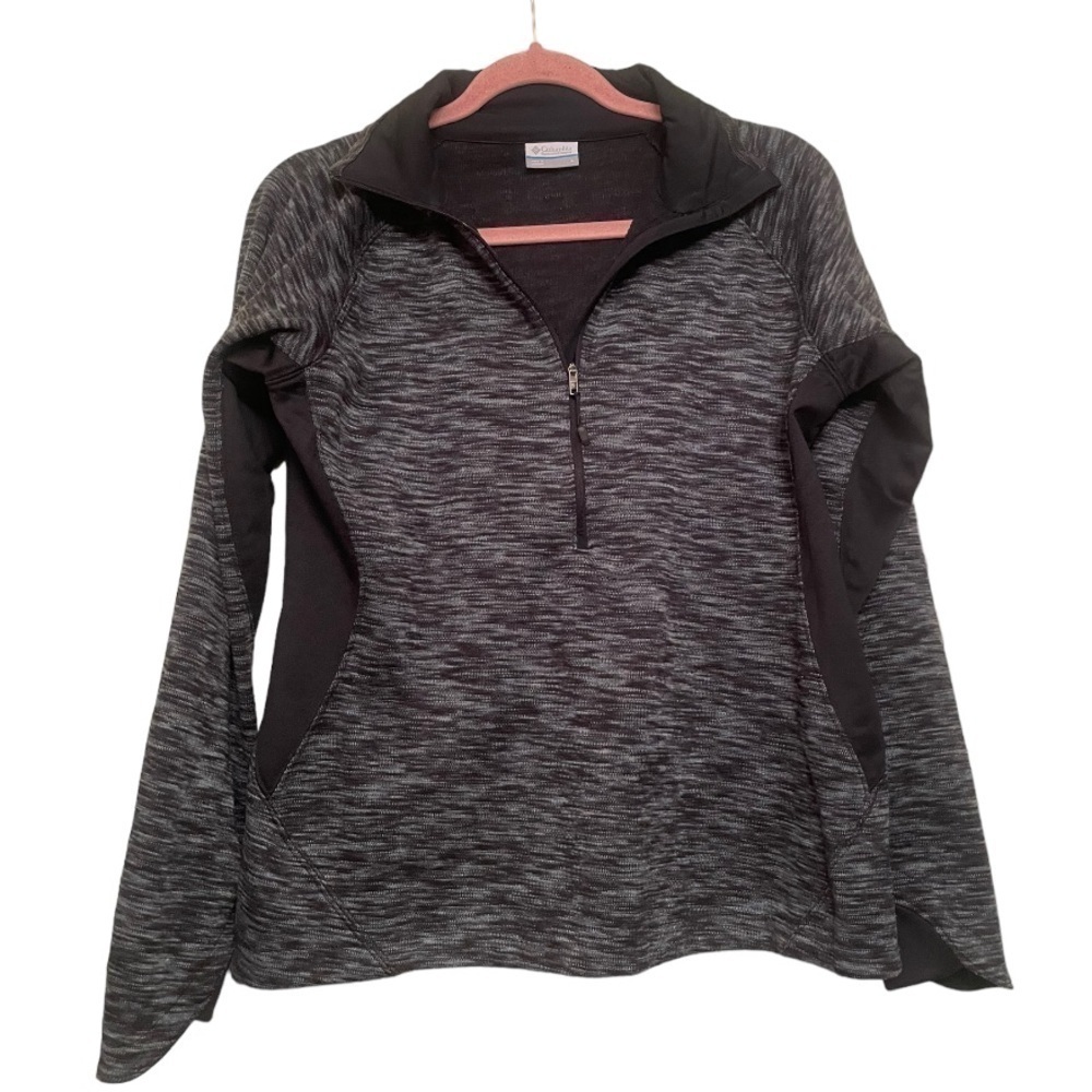 Columbia Half-Zip Black and Gray Pullover Size Large (L)